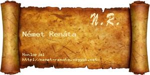 Német Renáta névjegykártya