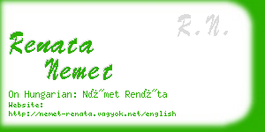 renata nemet business card